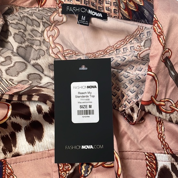 Mauve Button Up Top - Picture 7 of 7